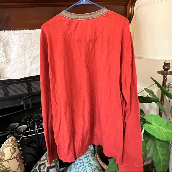L. L. Bean Men’s Rust Orange Long Sleeve Henley Shirt Size XXL - Picture 5 of 9